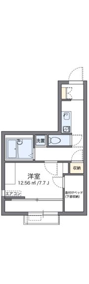 レオパレスウッディーコートの間取り画像