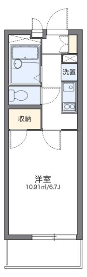 レオパレスヴィラ曽根Cの間取り画像