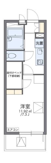 レオパレス鳴尾Aの間取り画像