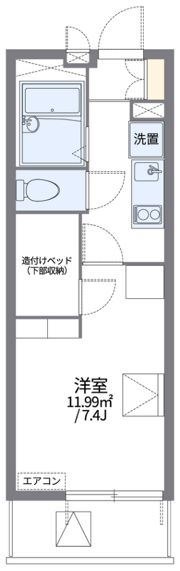 レオパレスドゥジェーム鳴尾の間取り画像