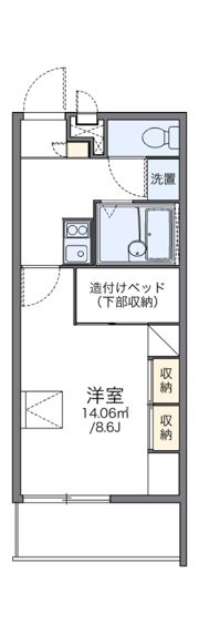 レオパレス美原北の間取り画像