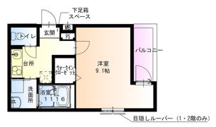 フジパレス百舌鳥八幡III番館の間取り画像