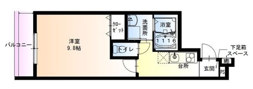 フジパレス上野芝III番館の間取り画像