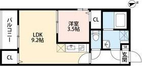 CRASTINE遠里小野（クラスティーネ オリの間取り画像