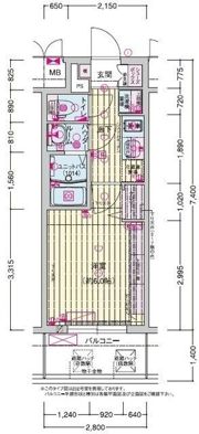 プレサンス鶴橋トレヴィエの間取り画像