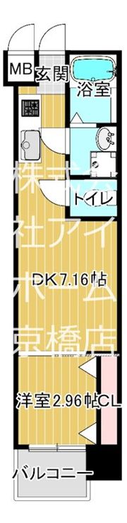 ドゥエリング大阪城北の間取り画像