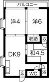 コーポラス清水丘の間取り画像