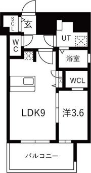 レジュールアッシュOSAKAGATEWAYの間取り画像