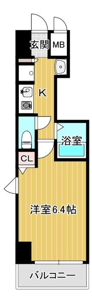 プロシード大阪梅田ポーションの間取り画像