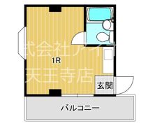 グランドハイツ万代東の間取り画像