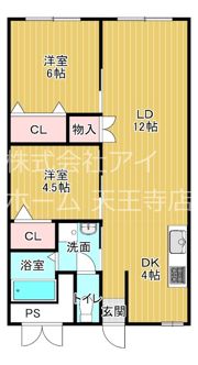 万代コーポの間取り画像
