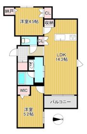 内代レジデンスノースの間取り画像
