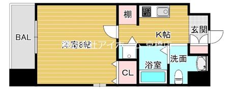 ウエンズ大阪城北の間取り画像