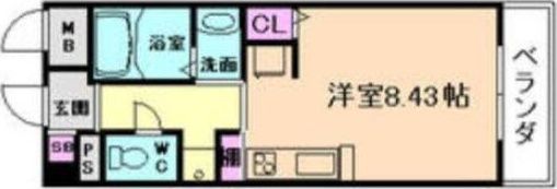 セレブコート新北野の間取り画像