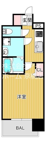 レジュールアッシュ桜宮リバーコートの間取り画像