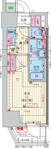 ファーストフィオーレ難波南アルマの間取り画像