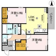 Wisteria 三信の間取り画像
