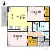 Wisteria 三信の間取り画像