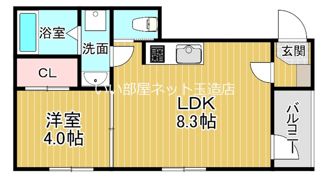 ハーモニーテラス勝山北の間取り画像