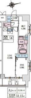 スプランディッド上本町WESTIIの間取り画像