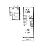 フジパレス谷町A棟の間取り画像