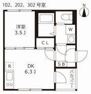 ハーモニーテラス北田辺の間取り画像
