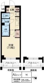 DOUBLE NINE RESIDENCE TENNOJIMの間取り画像