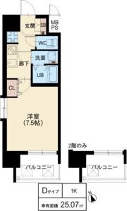 スプランディッド天王寺IIIの間取り画像