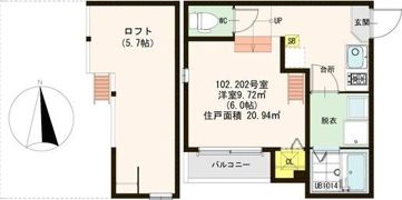 ハーモニーテラス巽北IIIの間取り画像