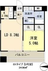ドゥーエ谷町の間取り画像