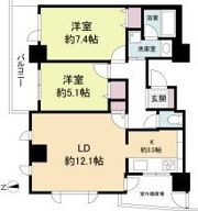 クロスレジデンス大阪新町（旧ベルファース大阪新町）の間取り画像