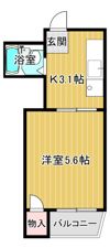 白樺ハイツ清水IIの間取り画像