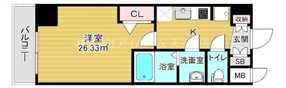 ラヴィータ難波元町の間取り画像