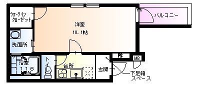フジパレス豊新V番館の間取り画像