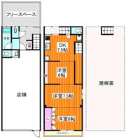 西湊町店舗付き貸家の間取り画像