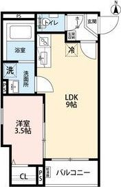 パロス瓢箪山ラドスールの間取り画像