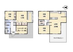 堺市中区東山 賃貸一戸建ての間取り画像
