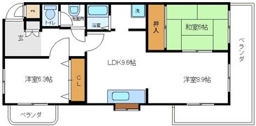 サンクス第三ハイツの間取り画像