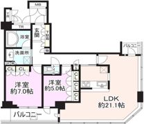 ディーグラフォート大阪N.Y.タワーHIGOBASHIの間取り画像