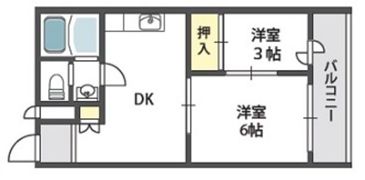 五條コーポの間取り画像