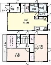 都島区御幸町2丁目貸家 B棟の間取り画像