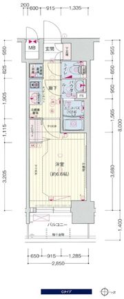 プレサンス上町台筆ヶ崎ノースの間取り画像