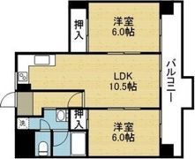 朝日プラザ桑津第2の間取り画像