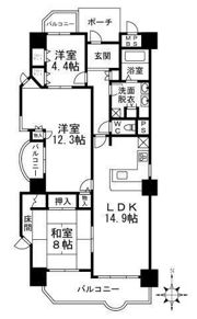 メロデイーハイム緑橋の間取り画像