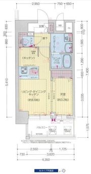 プレサンス四天王寺前夕陽ヶ丘 凛宮の間取り画像