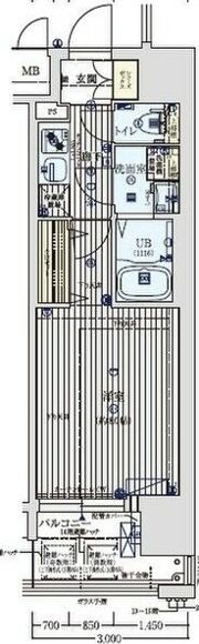 ワールドアイ難波南ポルタの間取り画像
