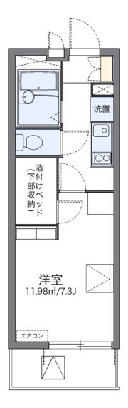 レオパレスプレンソレイユの間取り画像