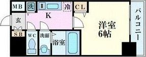 プレサンス難波駅前の間取り画像