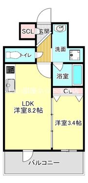 リアライズ布施駅前の間取り画像