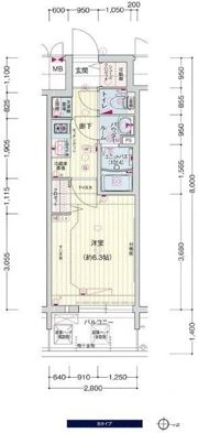 プレサンス上町台筆ヶ崎 NORTHの間取り画像